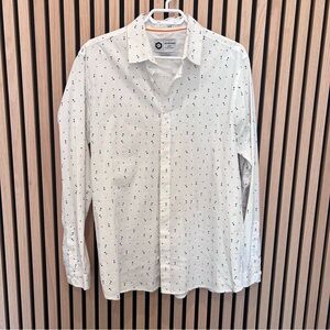 Jack and Jones modern white dress shirt with black and orange triangles